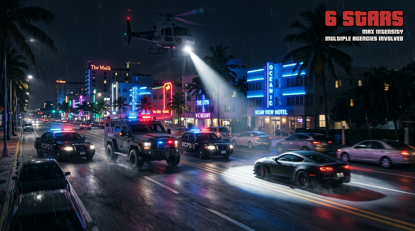 GTA 6 Wanted Level Police Response Simulator
